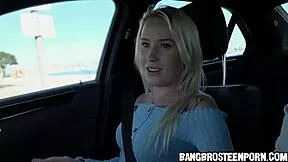LAYLA LOVE FLASHES TITS PUBLIC THEN GETS POUNDED HARD IN CAR MISSIONARY