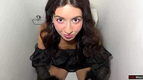 oh man risky anal in nightclub toilet stranger babe gives up her tight ass rough!