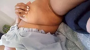 She's a rich latina milf fingering fat juicy pussy lips to squirting orgasm. Seductive muse moans on bed tattooed legs wide open