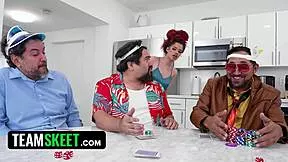young archer ali moans as pervy stepuncle juan pounds her tight pussy deep creampie finish