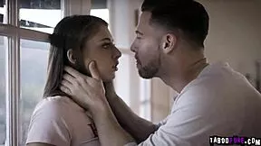 pervy stepbro kisses gia gropes her tits rough deepthroat action!