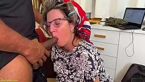 Granny's Heart Races as Big Black Cock Stretches Her Tight Ass