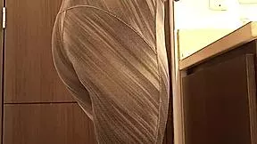hid a camera in my spanish uni roommate's bathroom and caught her sexy upskirt tease 😏📹