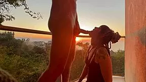 Olivia Teases Husband with Sloppy Vacation Deepthroat Reward