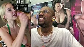 so this big tit blonde barista bunny cosplay teen serves her cum covered face and ass from her pocket pussy