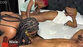 Neighbors Crash Our Bedroom For Wild Foursome Cock Pounding Frenzy!