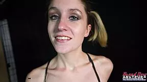HAIRY BLONDE PIXIE 18+ GETS MESSY With DEEPTHROAT BJ And RIMJOB In Her FACIAL AUDITION!