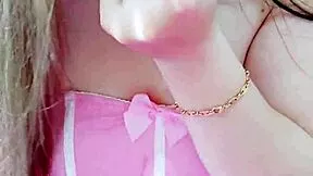 Naughty Student Skirt Up No Panties Plays with Dripping Boobs for Daddy`s Cock