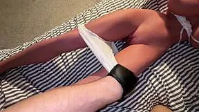 18yo virgin teases with perfect pussy on sex doll missionary style