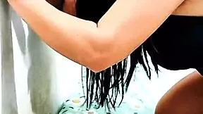 halloween interracial porn... hot white stepdaughter sucks massive black cock with oil on her tits