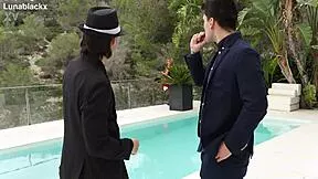 damn that Italian millionaire's wild threesome with ebony maid Luna Black