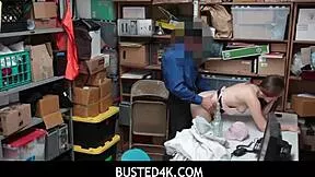 Casual-narrative tells how cute teen Hayden Hennessy gets caught shoplifting and blows cop in garage