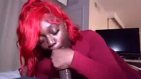 darkchocolatebarbie gags on bbc deep before swallowing every drop