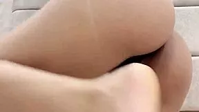 Princess's Cute Ride On Massive Black Dildo Hits Deep