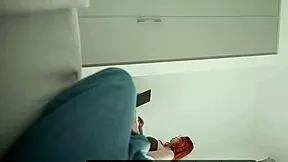 hey redhead stepmom, ride stepson's cock on that shared king bed?