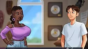 Summertime Saga Brings Intense Big Tits Teacher Cock Ride Ecstasy