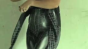 wanna watch me pound this black spiderman cosplay slut till i creampie her pussy over and over?
