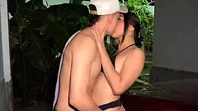 hot colombian seduces after party fucked hard behind car