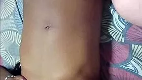 White Man Gropes Petite Black Girl's Juicy Pussy Nipples Tight Wet Pussy Foreplay