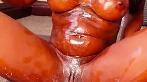 Lola black pounds her pussy so hard with jumbo black dildo 💦🔥