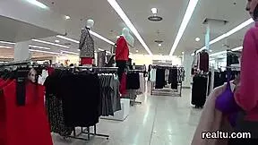 that ravishing czech nympho teen gets tempted in shop, clothes ripped, strips for monster cock pov anal blowjob hardcore