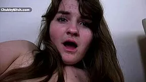 Curvy teen, clit throbs from dildo in lingerie?