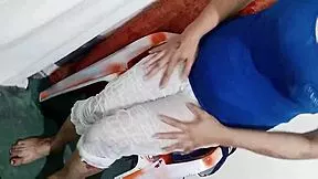 oh man my heart's racing watching this desi milf's big ass and long nipples drip in wet clothes...