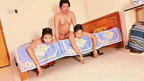 a young redhead joins christmas ffm threesome with amateur wife uttaran20