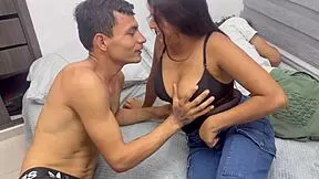 sharing bed with hermanastro and his amigo means big tits latina gets fucked kissing ass worship taboo style