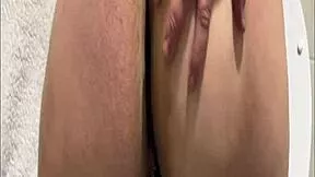 Colombian curvy tattooed culona strips leggings flashes ass in public bathroom