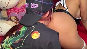 Latina tomboy sucks my ass so good I explode!