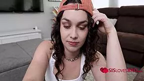 Dorky Curly Teen Begs Step Bro for Nasty Pussy Sex Lessons