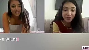 these brunette lesbian teens fist hairy asses and pussies with huge toys 👭🍑