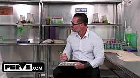 Horny teen big tits teacher deepthroats monster cock for grade at nightclub