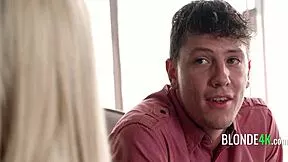teenie blonde uniform slut fucks stepson not dilf