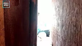 stepsister catches me jerking off and submits to my fetish