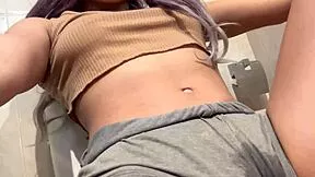 Hey, my wet shorts soaked right in the university bathroom?