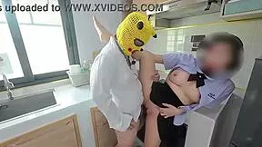kitchen student fuck pov creampie thai amateur shows off swollen wet pussy to neighbors