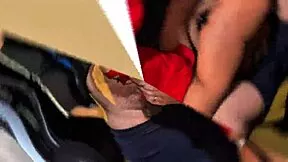 Skinny Czech wife teases old husband with monster cock car creampie