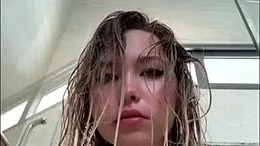 a stranger pins her down for intense bathroom pounding session