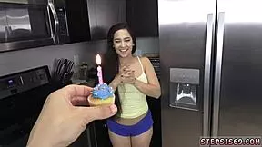 Petite 18yo blonde with braces loses virginity on my birthday!
