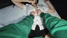 Tricking famous Thai student into amateur room fuck POV