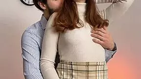 hey boss that sensual foreplay with your hot secretary in black tights feels amazing