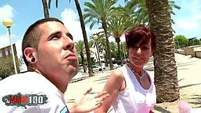 Granny Joycelina Fucked Hard by Young Cock on Beach