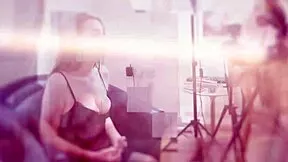 blonde and brunette neighbors flash and toy each other intimately