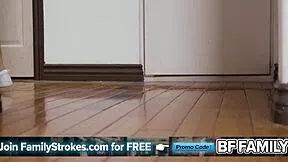 stepdaughter stuck in tub gets stepdad's deepthroat doggystyle jizz unload