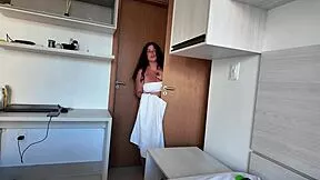 StepMommy Spots Stepson's Penis in Shower, Curvy Hairy Milf Joins for Taboo Handjob and Bathing Roleplay.