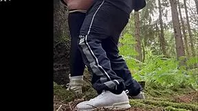 CHUBBY SLUT QUICKIE BLOWJOB ANAL DOGGY IN FOREST