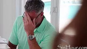 wifey's stepdaughter lies about feet fetish for father-in-law