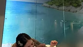 damn this amateur teen got pissed on hard after tight pussy play 😩💦